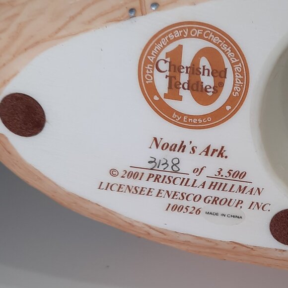 Cherished Teddies Noah’s Ark Lighted Set #100526 Open Box Like New Original Box - Picture 9 of 11